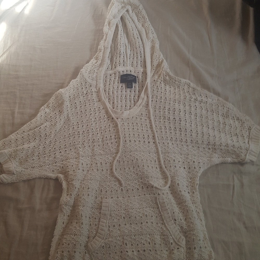 American Eagle crochet hoodie